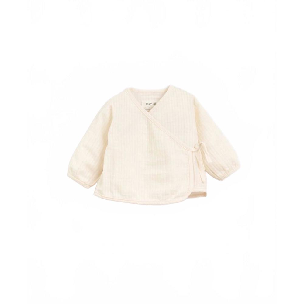 NEW PLAY UP kid's woven linen kimono set in reed